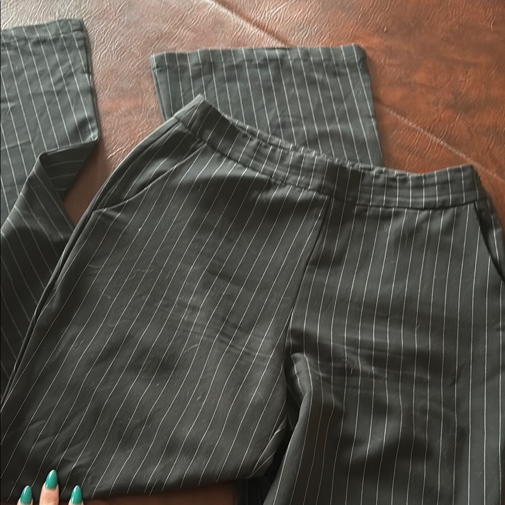 Pinstripe Black Women's Pants